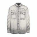 Camasa OFF WHITE, Diagonal Embroidery faded overshirt