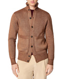 Pulover L.B.M 1911,Knitted bomber jacket in hazelnut