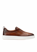 Loafers Santoni,dark brown suede slip-on sneaker