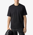 TRICOU CORNELIANI,Black oversized cotton jersey t-shirt