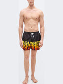 Short DSQUARED2, logo print, Negru