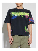 Tricou DSQUARED2, graffiti-print T-shirt, Negru