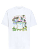Tricou CASABLANCA, White Volcano Printed T-shirt