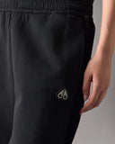 Pantaloni Moose Knuckles, velvet-trim track pants, Negru
