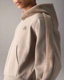 HANORAC Moose Knuckles, Mixed Media Bunny Hoodie, Bej