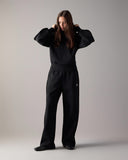 HANORAC Moose Knuckles, Mixed Media Bunny Hoodie, Negru