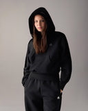 HANORAC Moose Knuckles, Mixed Media Bunny Hoodie, Negru