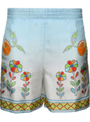 Pantaloni scurti Casablanca, Floral-print silk
