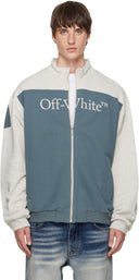 Jacheta OFF WHITE, Gray Negative Big Bookish Relax Track Jacket