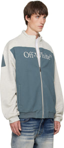 Jacheta OFF WHITE, Gray Negative Big Bookish Relax Track Jacket