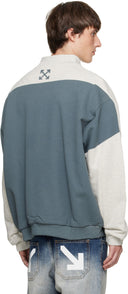 Jacheta OFF WHITE, Gray Negative Big Bookish Relax Track Jacket