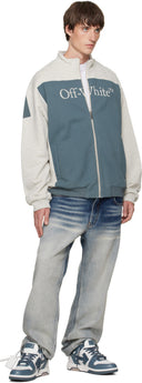 Jacheta OFF WHITE, Gray Negative Big Bookish Relax Track Jacket