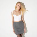 Top ELISABETTA FRANCHI, Technical fabric top, White