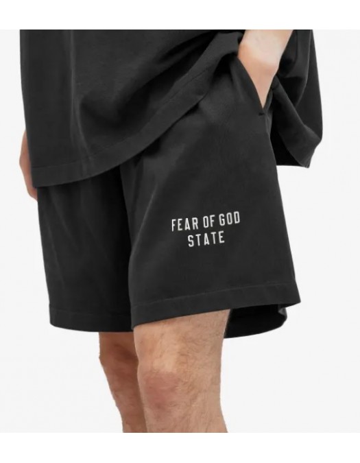 Pantaloni FEAR OF GOD,  Heavy Jersey Soccer Short - 160BT244160FBLACK