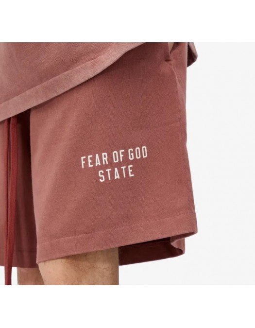 Pantaloni scurti, FEAR OF GOD, Heavy Jersey Soccer Short - 160BT244166FCRIMSON