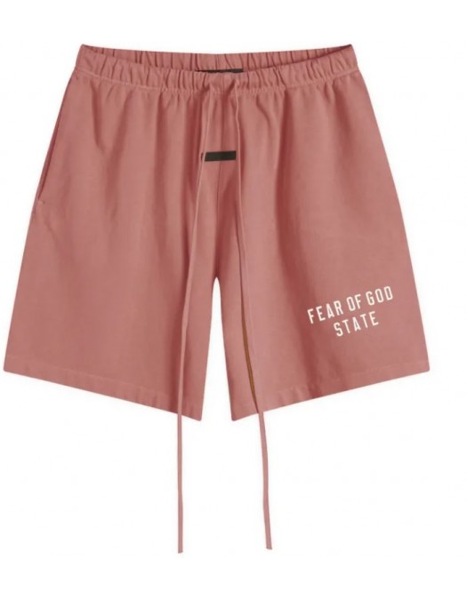 Pantaloni scurti, FEAR OF GOD, Heavy Jersey Soccer Short - 160BT244166FCRIMSON