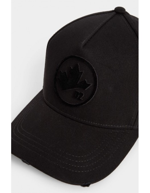 Sapca DSQUARED2, D2 Leaf Baseball Cap, Black - BCM08265C000012124UNI Sapca DSQUARED2, D2 Leaf Baseball Cap, Black - BCM08265C000012124UNI
