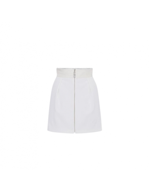 Fusta ELISABETTA FRANCHI, Slim fit skirt in double-layer, White - GO10556E2360 Fusta ELISABETTA FRANCHI, Slim fit skirt in double-layer, White - GO10556E2360