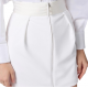 Fusta ELISABETTA FRANCHI, Slim fit skirt in double-layer, White - GO10556E2360 Fusta ELISABETTA FRANCHI, Slim fit skirt in double-layer, White - GO10556E2360