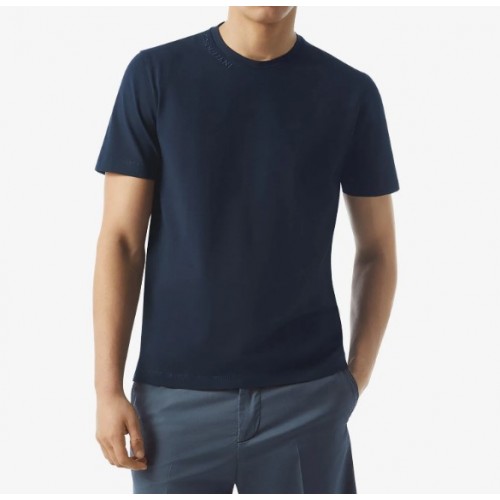 TRICOU CORNELIANI , Round Neck, Print, Cotton, Navy Blue TRICOU CORNELIANI , Round Neck, Print, Cotton, Navy Blue