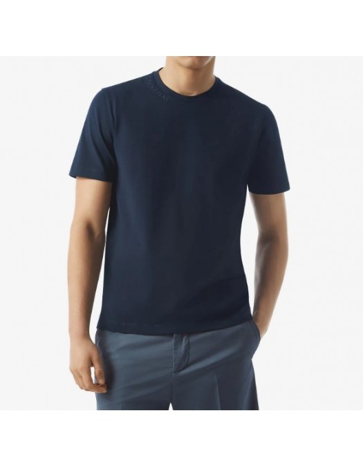 TRICOU CORLEANI, Round Neck, Print, Cotton, Navy Blue - 25G5802525058001 TRICOU CORLEANI, Round Neck, Print, Cotton, Navy Blue - 25G5802525058001