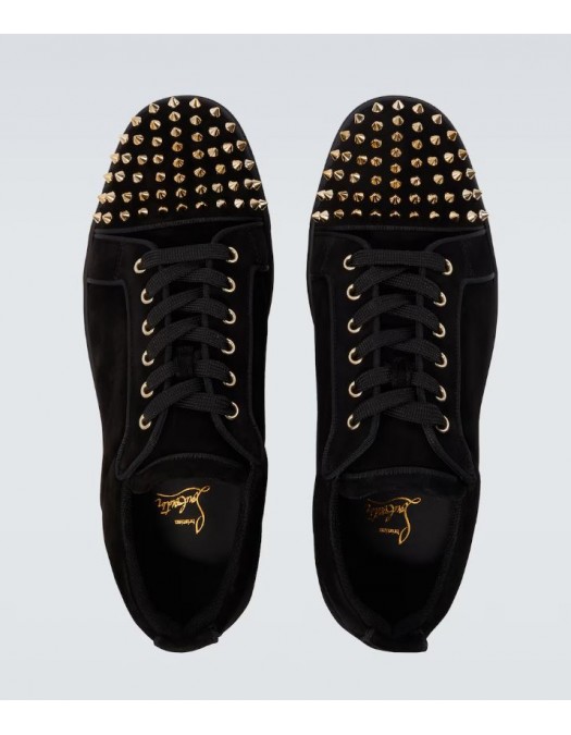 Sneakers Christian Louboutin, Spikes Design, Black, Light Gold - 3240078B077