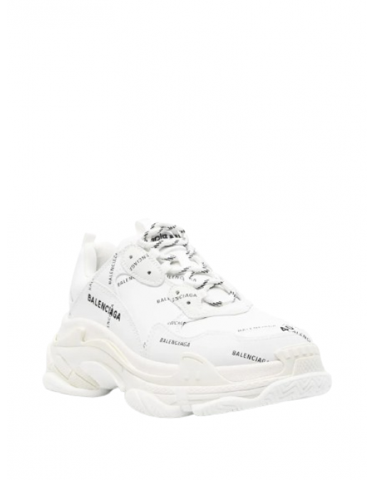 SNEAKERS BALENCIAGA, White, Logo Negru Triple S - 536737W2FA19010 SNEAKERS BALENCIAGA, White, Logo Negru Triple S - 536737W2FA19010