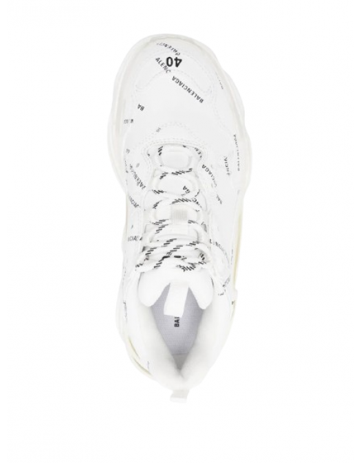 SNEAKERS BALENCIAGA, White, Logo Negru Triple S - 536737W2FA19010 SNEAKERS BALENCIAGA, White, Logo Negru Triple S - 536737W2FA19010