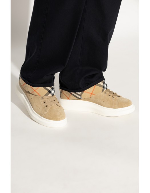 Sneakers ALEXANDER MCQUEEN,Oversized Suede Sneakers, Beige - 553680WIAGL2005