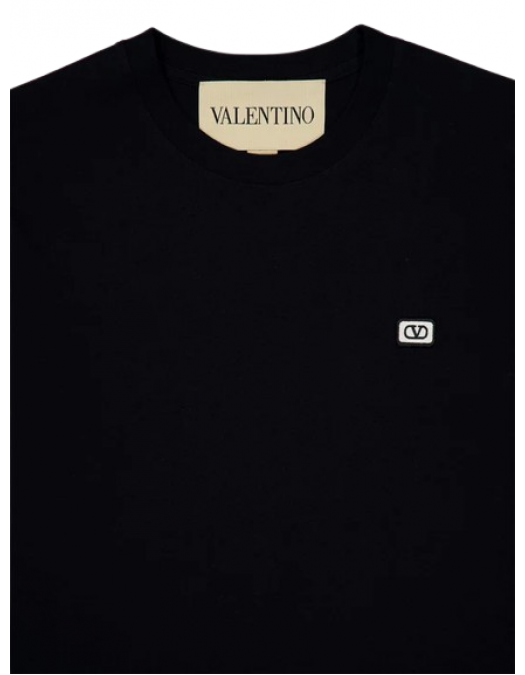 Tricou Valentino, with VLogo Patch, Regular Fit - 7V3MG10VAQ80NO