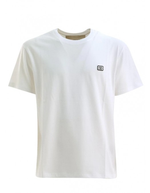 Tricou Valentino, with VLogo Patch, White,Regular Fit - 7V3MG10VAQ8A03 Tricou Valentino, with VLogo Patch, White,Regular Fit - 7V3MG10VAQ8A03