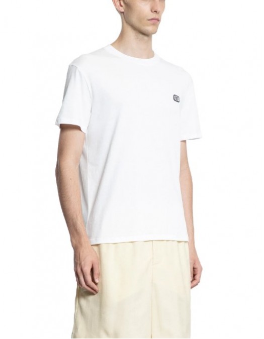 Tricou Valentino, with VLogo Patch, White,Regular Fit - 7V3MG10VAQ8A03 Tricou Valentino, with VLogo Patch, White,Regular Fit - 7V3MG10VAQ8A03