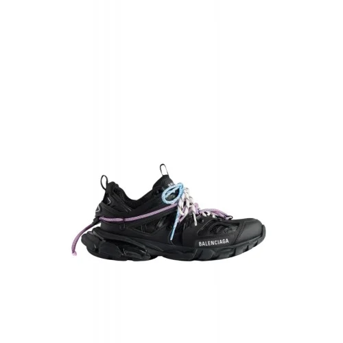 SNEAKERS BALENCIAGA, Track Trail, Blue and Purple Details, Black