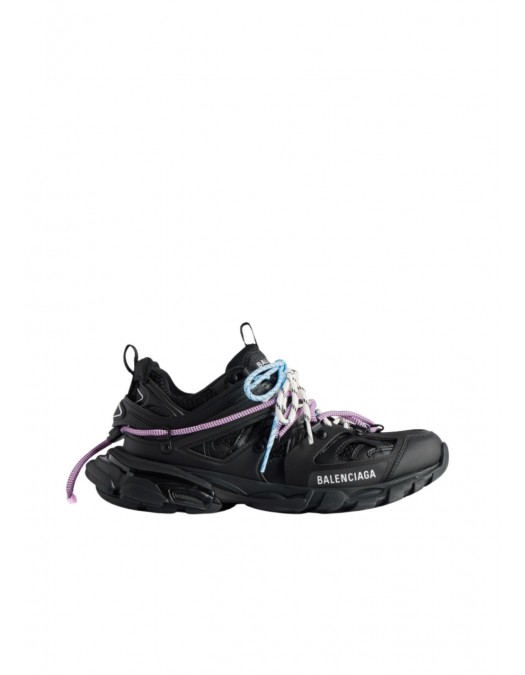 SNEAKERS BALENCIAGA, Track Trail, Blue and Purple Details, Black - 800590WTRHK1594