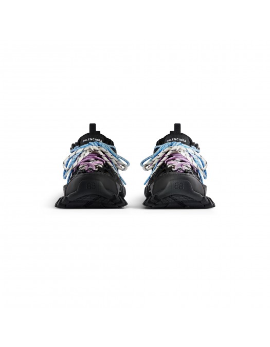 SNEAKERS BALENCIAGA, Track Trail, Blue and Purple Details, Black - 800590WTRHK1594