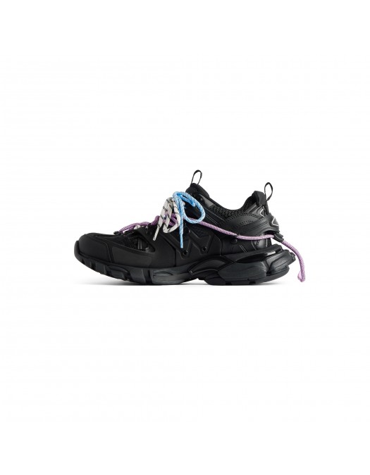 SNEAKERS BALENCIAGA, Track Trail, Blue and Purple Details, Black - 800590WTRHK1594