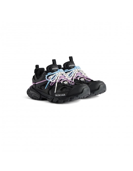SNEAKERS BALENCIAGA, Track Trail, Blue and Purple Details, Black - 800590WTRHK1594