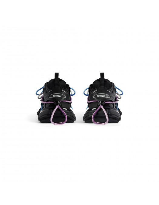 SNEAKERS BALENCIAGA, Track Trail, Blue and Purple Details, Black - 800590WTRHK1594