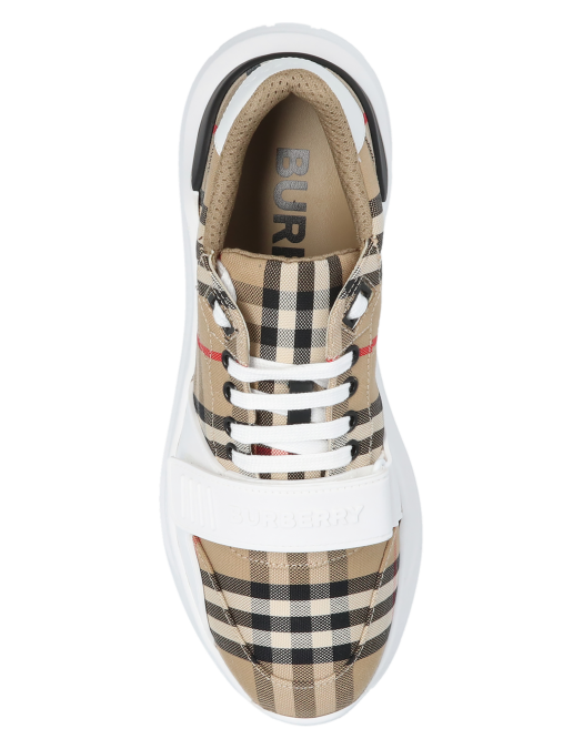 SNEAKERS BURBERRY, Vintage Check-pattern touch-strap sneakers, Beige - 8050509X
