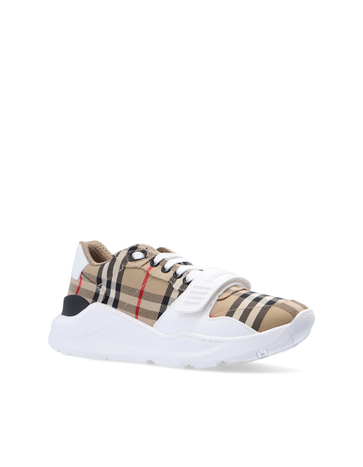 SNEAKERS BURBERRY, Vintage Check-pattern touch-strap sneakers, Beige - 8050509X