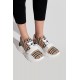 SNEAKERS BURBERRY, Vintage Check-pattern touch-strap sneakers, Beige - 8050509X