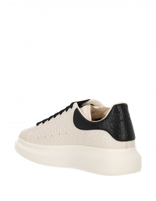 Sneakers ALEXANDER MCQUEEN Ivory Leather Sneakers With Black Leather Heel - 807881WHAEG9079