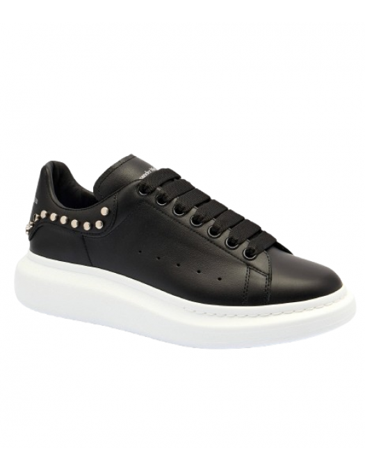 Sneakers ALEXANDER MCQUEEN, Black slip-on style perforated detailing round toe branded - 837460WIAGM1067 Sneakers ALEXANDER MCQUEEN, Black slip-on style perforated detailing round toe branded - 837460WIAGM1067