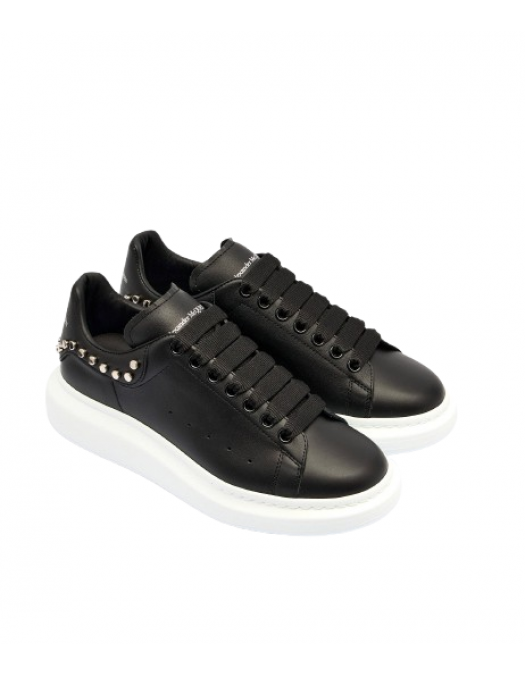 Sneakers ALEXANDER MCQUEEN, Black slip-on style perforated detailing round toe branded - 837460WIAGM1067 Sneakers ALEXANDER MCQUEEN, Black slip-on style perforated detailing round toe branded - 837460WIAGM1067