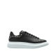 Sneakers ALEXANDER MCQUEEN, Black slip-on style perforated detailing round toe branded - 837460WIAGM1067 Sneakers ALEXANDER MCQUEEN, Black slip-on style perforated detailing round toe branded - 837460WIAGM1067