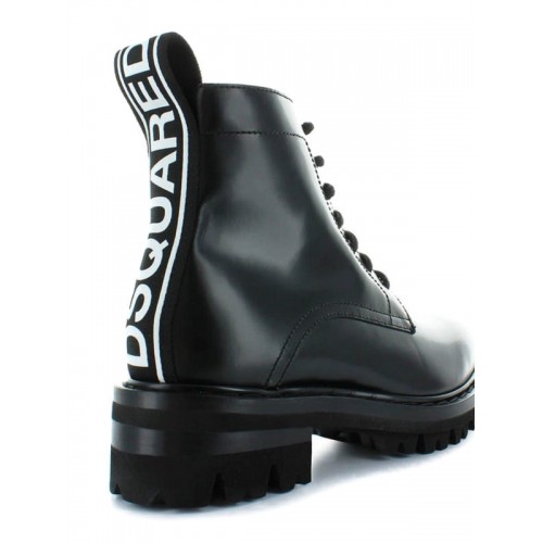 GHETE DSQUARED2, Banda logo insert, Negru