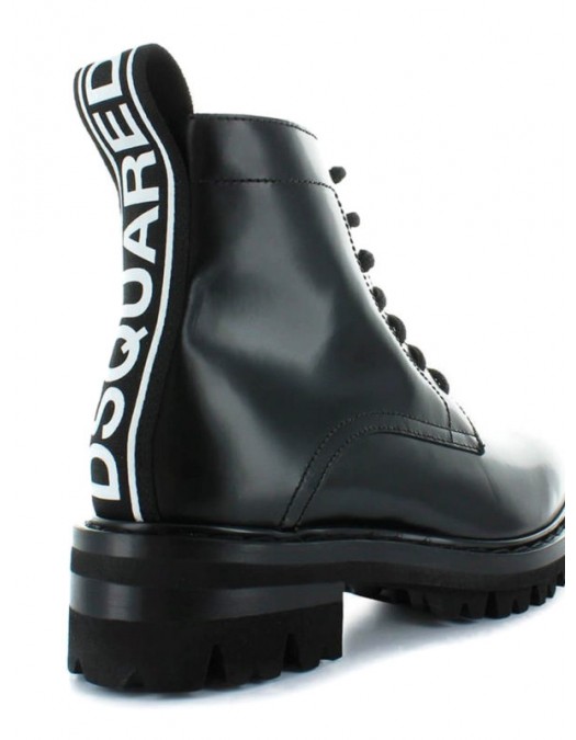 GHETE DSQUARED2, Banda logo insert, Negru - ABW00392124