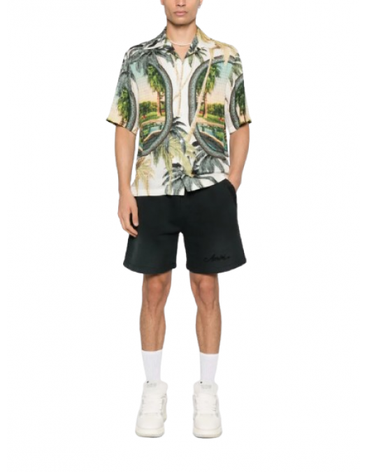Pantaloni scurti AMIRI, Drawstring-detail panelled shorts - AMJYSH1044BLACK