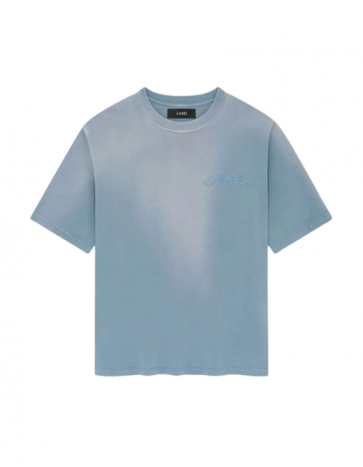 TRICOU AMIRI, Blue Blach Bandana Patch - AMJYTE1197ASHLEYBLUE TRICOU AMIRI, Blue Blach Bandana Patch - AMJYTE1197ASHLEYBLUE