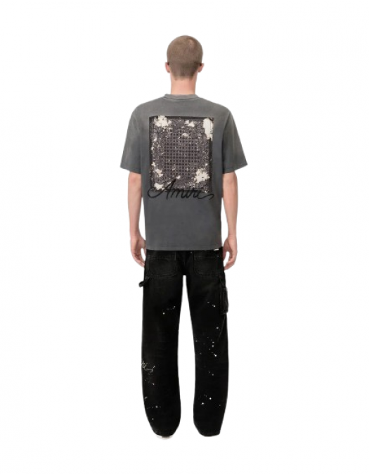 TRICOU AMIRI,Black Blach Bandana Patch - AMJYTE1197BLACK TRICOU AMIRI,Black Blach Bandana Patch - AMJYTE1197BLACK